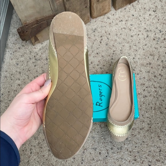 Jack Rogers Gold Ballet Flats - Picture 2 of 2